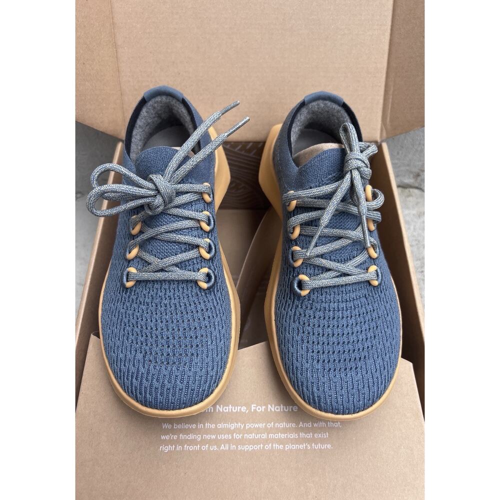 NEW Allbirds Tree Dasher 2 Calm Teal Forage Tan Knit Sneakers Size 6.5